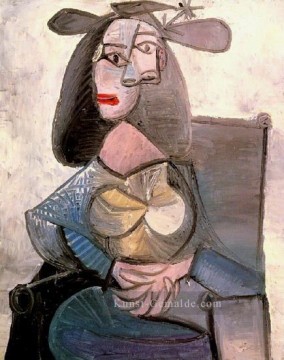 Kubismus Werke - Femme dans un fauteuil 1948 Kubismus